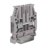 Screw terminal block 6mm2, 1-level, grey color