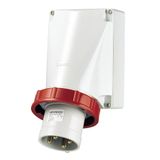 Wall mounted inlet, 63A4p6h400V, IP67