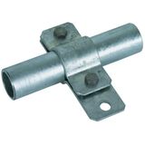 Earthing pipe clamp D 17mm with bore D 11mm  St/tZn