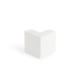 MKS AE1638 rws  Outer corner, MKS, for channel 16x38, pure white Polycarbonate/Acrylonitrile butadiene styrene