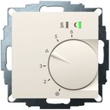 UP room controller, RAL1013 matt 55x55, 5-30C, AC 24V, triac output, switchable 5 actuators each 3W, change-over input, TA 3.5K, LED displays