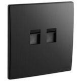 Mallia Senses 2 gang keystone adapter - Brushed Black