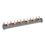 Supply busbar - prong-type - 2P-3 phase balanced -max 4 devices connected -1 row