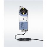 GIB161.1E/MO - Rotary air damper actuator, AC 24 V, Modbus RTU, 35 Nm, 150 s without spring return