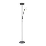 Teo Dimmable LED Floor Lamp 18.5W and Reading Light 4.5W Matt Black