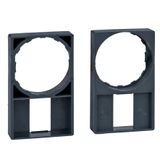 Harmony XB4, Legend holder 30 x 50 mm, plastic, without legend 18 x 27 mm, for flush mounting