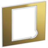 Arteor™ - British standard plate for 13 A fused connection unit - Reflective Metal - Gold