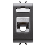 RJ45 SOCKET - CATEGORY 5e - FTP - 1 MODULE - SATIN BLACK - CHORUSMART