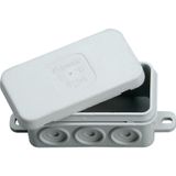 Junction box, surface mounted, for humid