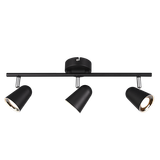 Toulouse LED spotlight 3-pc matt black