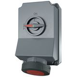 Mennekes Wall mounted recept., 63A4p6h400V, IP67 7289