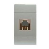 TELEPHONE OUTLET SINGLE SOCKET GREY