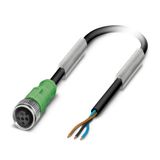 SAC-3P- 5,0-PVC/M12FS BK - Sensor/actuator cable