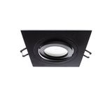 Recessed Light Square Tilting Helium Black