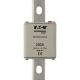 Fuse-link, high speed, 250 A, DC 1000 V, NH2, 54 x 61 x 150 mm, gBat, IEC, bolted connection