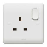 Synergy 1 Gang 13A Clean Earth Double Pole Switched Socket Outlet White