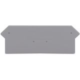 End and intermediate plate 2.5 mm thick gray