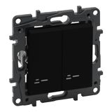 2-GANG TWO-WAY SWITCH ILLUMINATED BLACK