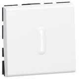 2-way switch Mosaic-whith LED indicator-20 AX-250 V~-2 modules-2 pole-white