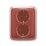 5512A-3459 R2 Double socket outlet with earthing contacts, shuttered