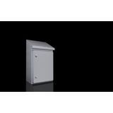 Compact enclosure HD 1.4301, WxHxD 390x550x210 mm, height rear 669 mm