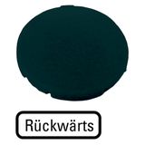 Button plate, flat black, RÜCKWÄRTS