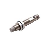 Proximity sensor, inductive, nickel-brass, long body, M12, unshielded,