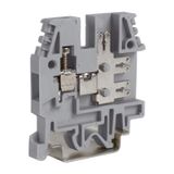 Screw terminal block with flat connection, grey color