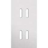 Twofold faceplate, vertical 71 mm centre distance, for double switch f