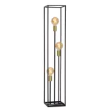 RUBEN Floorlamp 3x E27 40W Black/Satin Brass