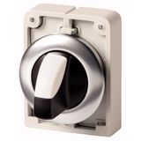 Changeover switch, RMQ-Titan, with thumb-grip, maintained, 4 positions, Front ring stainless steel