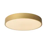 Lucide UNAR - Flush ceiling light - Ø 39,5 cm - LED Dim. - 1x24W 2700K - 3 StepDim - Matt Gold / Brass