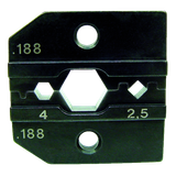 Crimp insert for solar contacts Hubert & Suhner 2.5 + 4 mm²