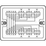 Distribution box Three-phase to single-phase current (400 V/230 V) 1 i