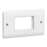 Carrier plate Synergy - for 3 Mosaic modules - 2 gang - white