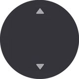 Rocker imprinted arrows symbol, R.1/R.3, black glossy