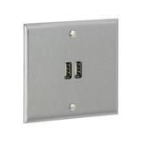 67122 Art d'Arnould universe Memory double USB socket 3A - brushed steel