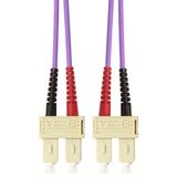 FO Patchcord Duplex SC/SC, 50/125æm OM4, LS0H-3,violet, 3.0m