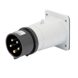 STRAIGHT FLUSH MOUNTING INLET - IP44 - 3P+N+E 16A 480-500V 50/60HZ - BLACK - 7H - SCREW WIRING