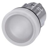 Indicator lights, 22 mm, round, metal, shiny, white, lens, smooth, with  3SU1051-6AA60-0AA0-Z Y13