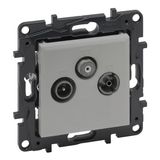 TV-R-SAT SOCKET THROUGH-WIRING ALUMINIUM