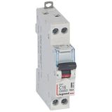 DX³10000 16kA high inlet and low outlet U+N screw circuit breaker 230V~ - 16A - curve C - 1 module