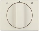 Centre plate rotary knob rotary switch blinds, Berker Arsys, white glo
