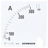 Scale Plate, 96x96mm, 300/600/5A AC