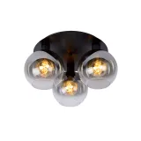 Lucide MARIUS - Flush ceiling light - 3xE27 - Black