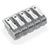 Lighting connector push-button, external without ground contact white