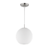 Moon pendant 25 cm E27 brushed steel