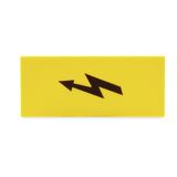 883-2486 Protective warning marker; with high-voltage symbol; yellow