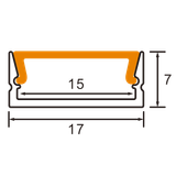 Aluminium Profile with PC Cover 2m U-Type THORGEON