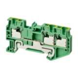 Ground multi conductor DIN rail terminal block with 3 push-in plus con XW5T0196C